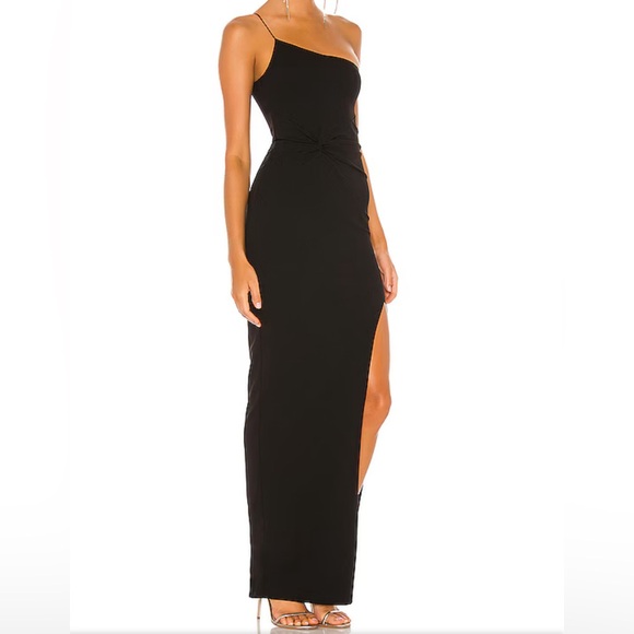 Nookie- Lust One Shoulder Gown in Black - Picture 4 of 4